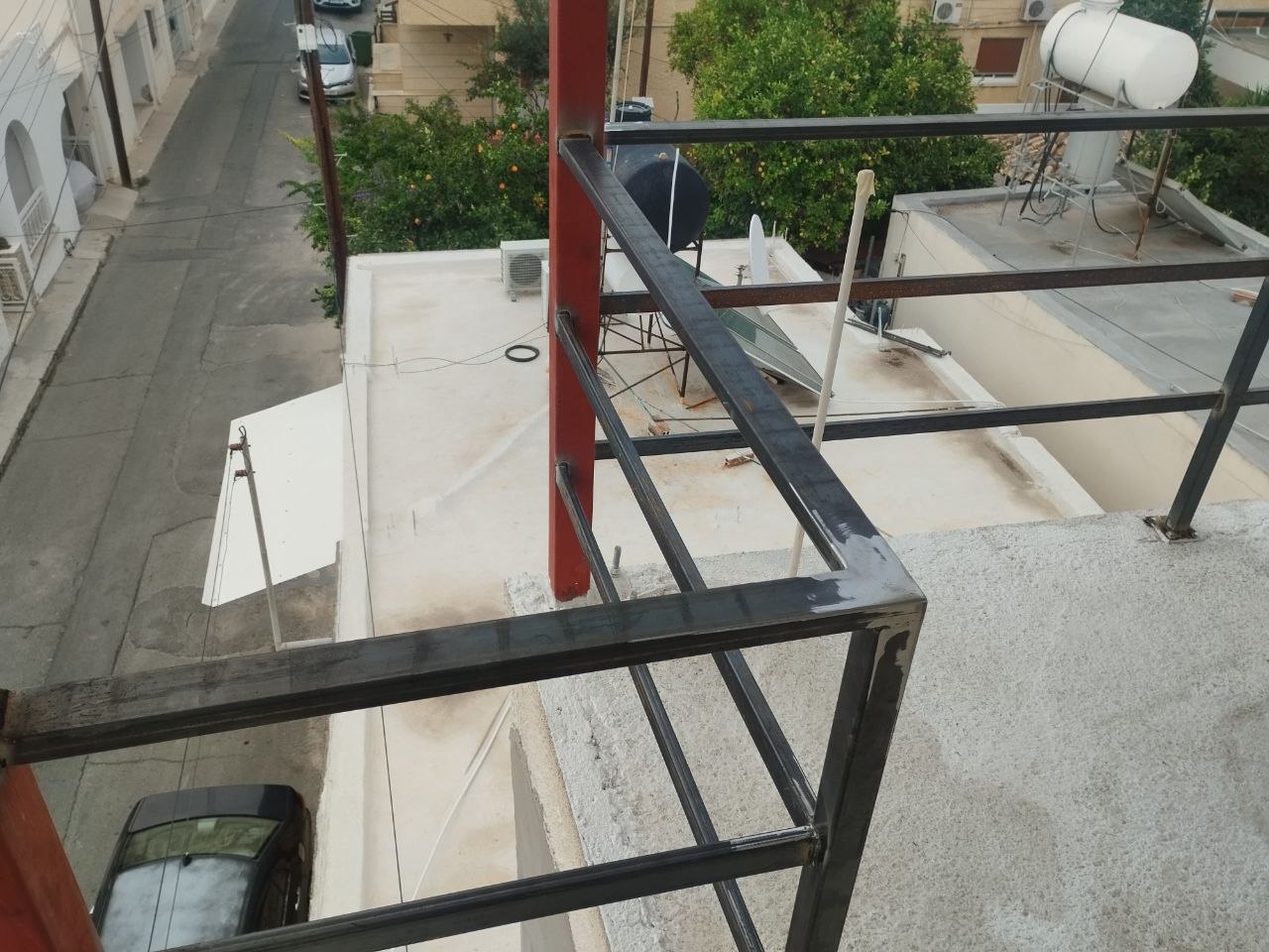 Steel balcony railings, Cyprus
